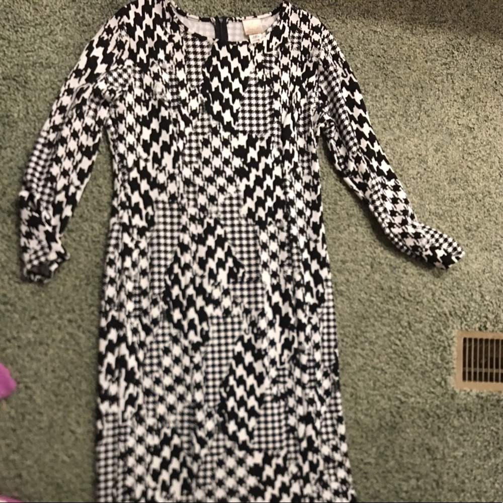 Black and White dress with ruffle